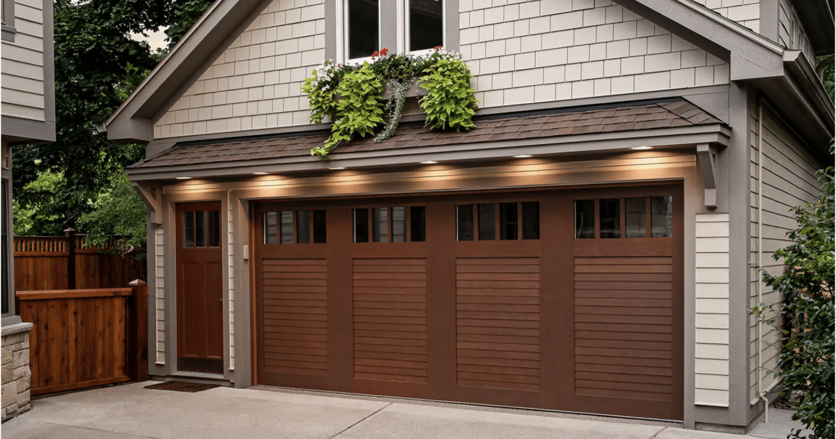 Canyon Ridge® Louver residential garage door from The Jaydor Company