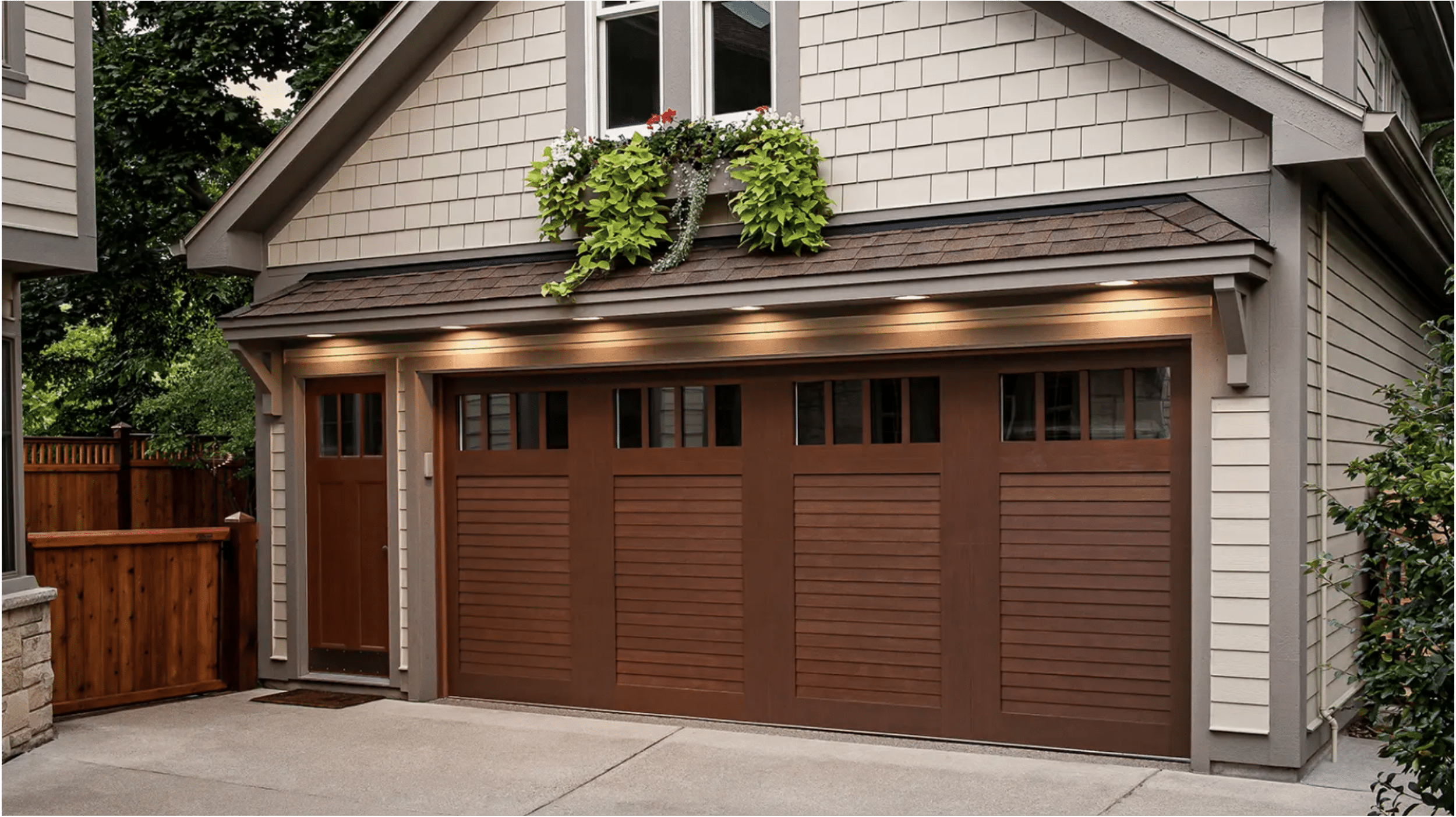 Canyon Ridge® Louver residential garage door from The Jaydor Company